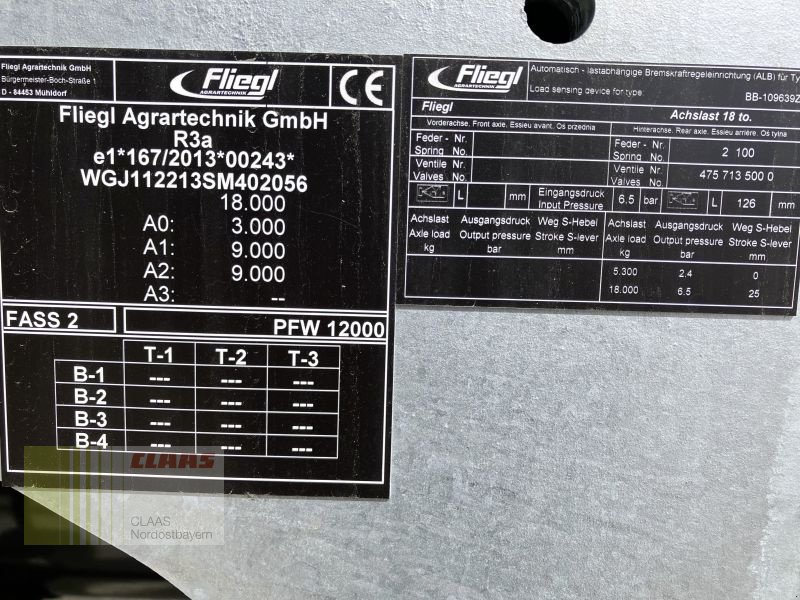 Pumpfass des Typs Fliegl PFW 12000 + SKATE 150, Neumaschine in Freystadt (Bild 18)