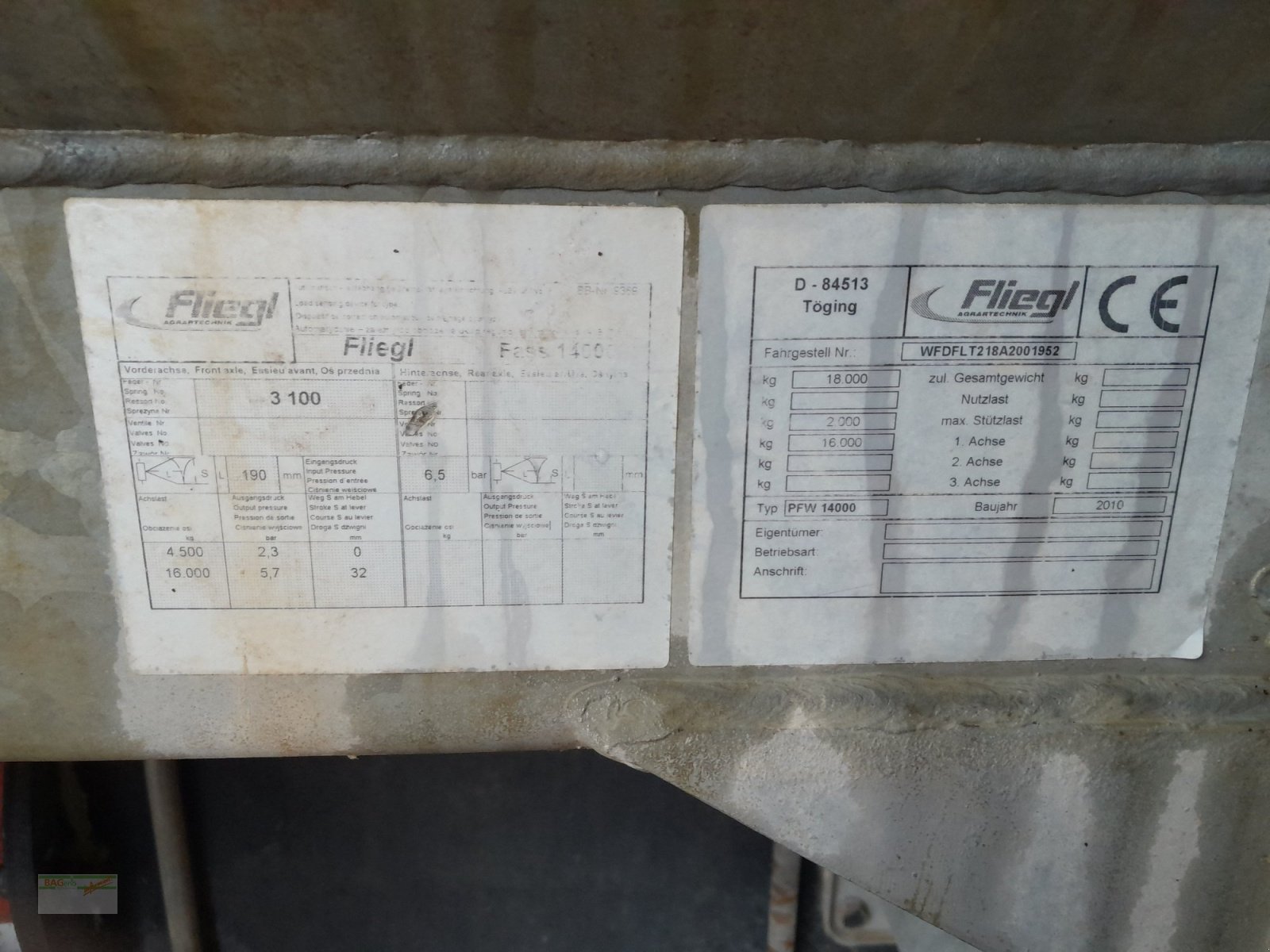 Pumpfass типа Fliegl PFW 14000, Gebrauchtmaschine в Bad Mergentheim (Фотография 6)