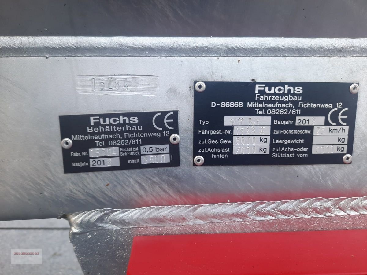 Pumpfass des Typs Fuchs VK 5,7 mit 5700 Litern Komplett Neuwertig, Gebrauchtmaschine in Tarsdorf (Bild 4)