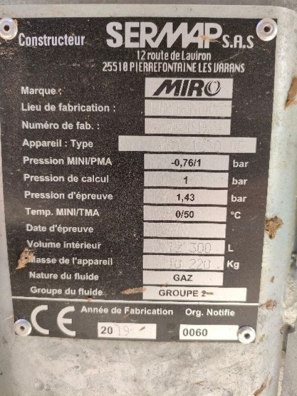 Pumpfass typu Heywang MCI 1230 DE, Gebrauchtmaschine w SAINTE GENEVIEVE SUR AGENCE (Zdjęcie 5)