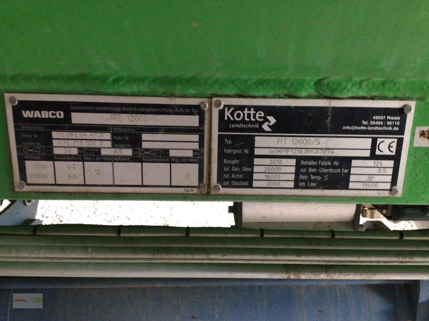Pumpfass des Typs Kotte PT 12000/5, Gebrauchtmaschine in Neuenstein (Bild 6)