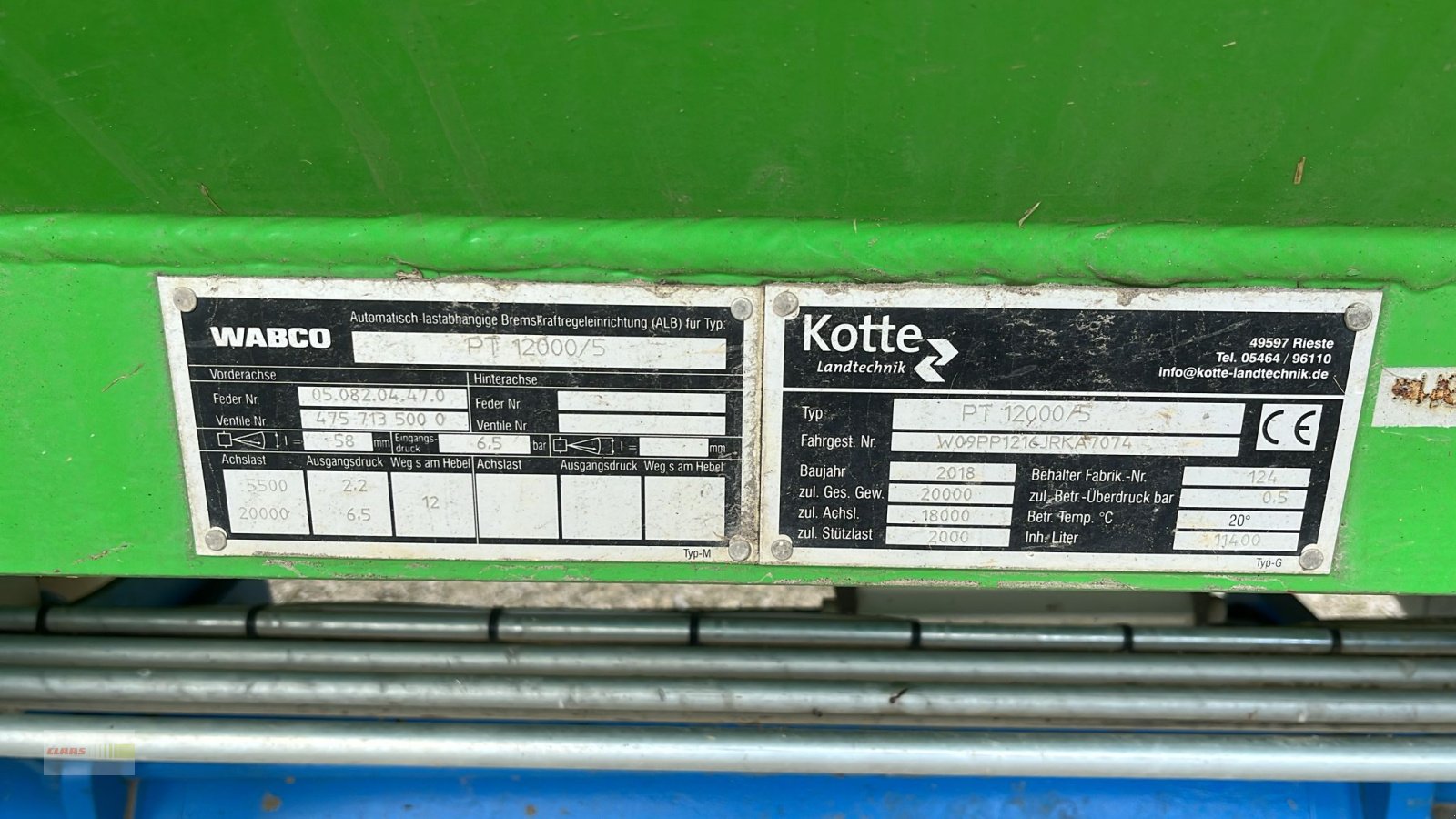 Pumpfass des Typs Kotte PT 12000/5, Gebrauchtmaschine in Neuenstein (Bild 10)