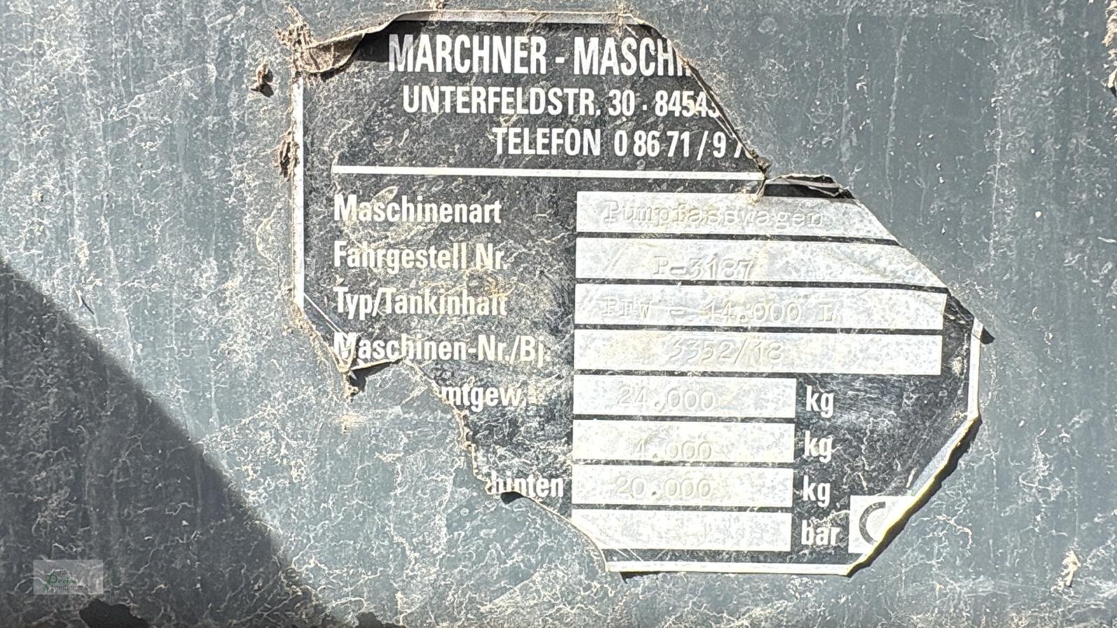 Pumpfass typu Marchner PFW 14000, Gebrauchtmaschine v Bad Kötzting (Obrázek 4)