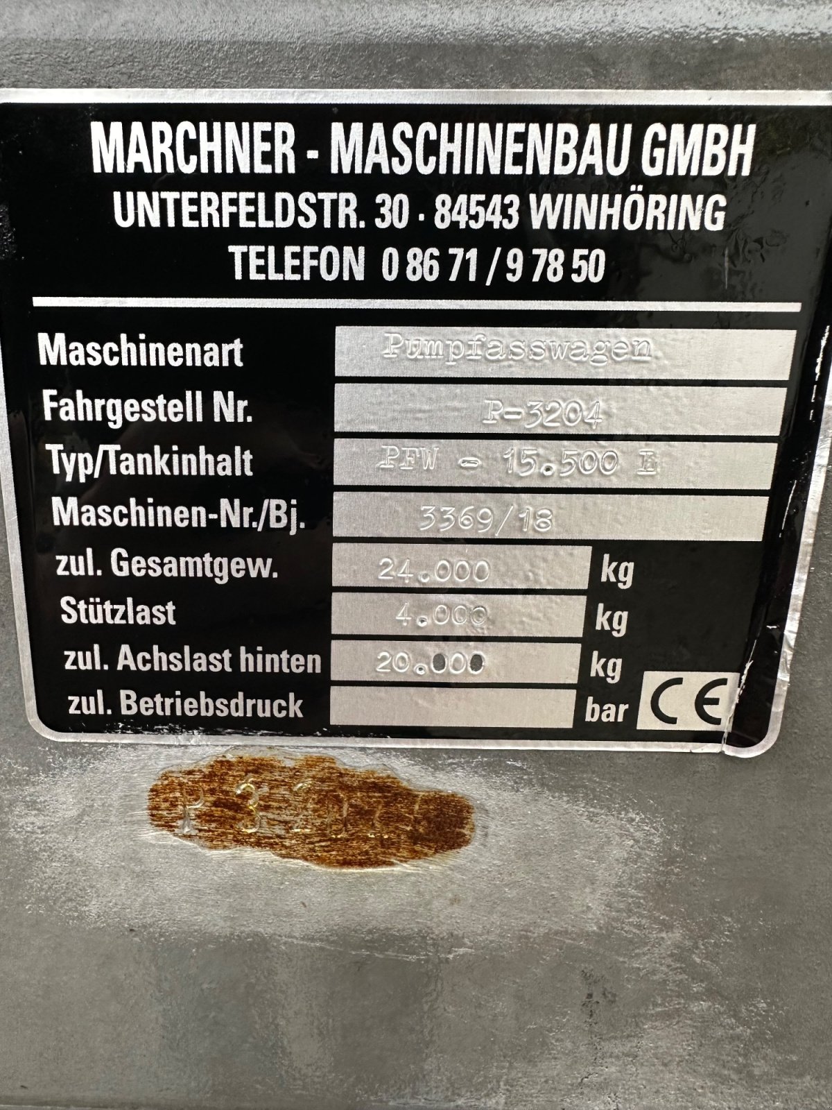 Pumpfass от тип Marchner PFW 15500, Gebrauchtmaschine в Kallmünz (Снимка 14)