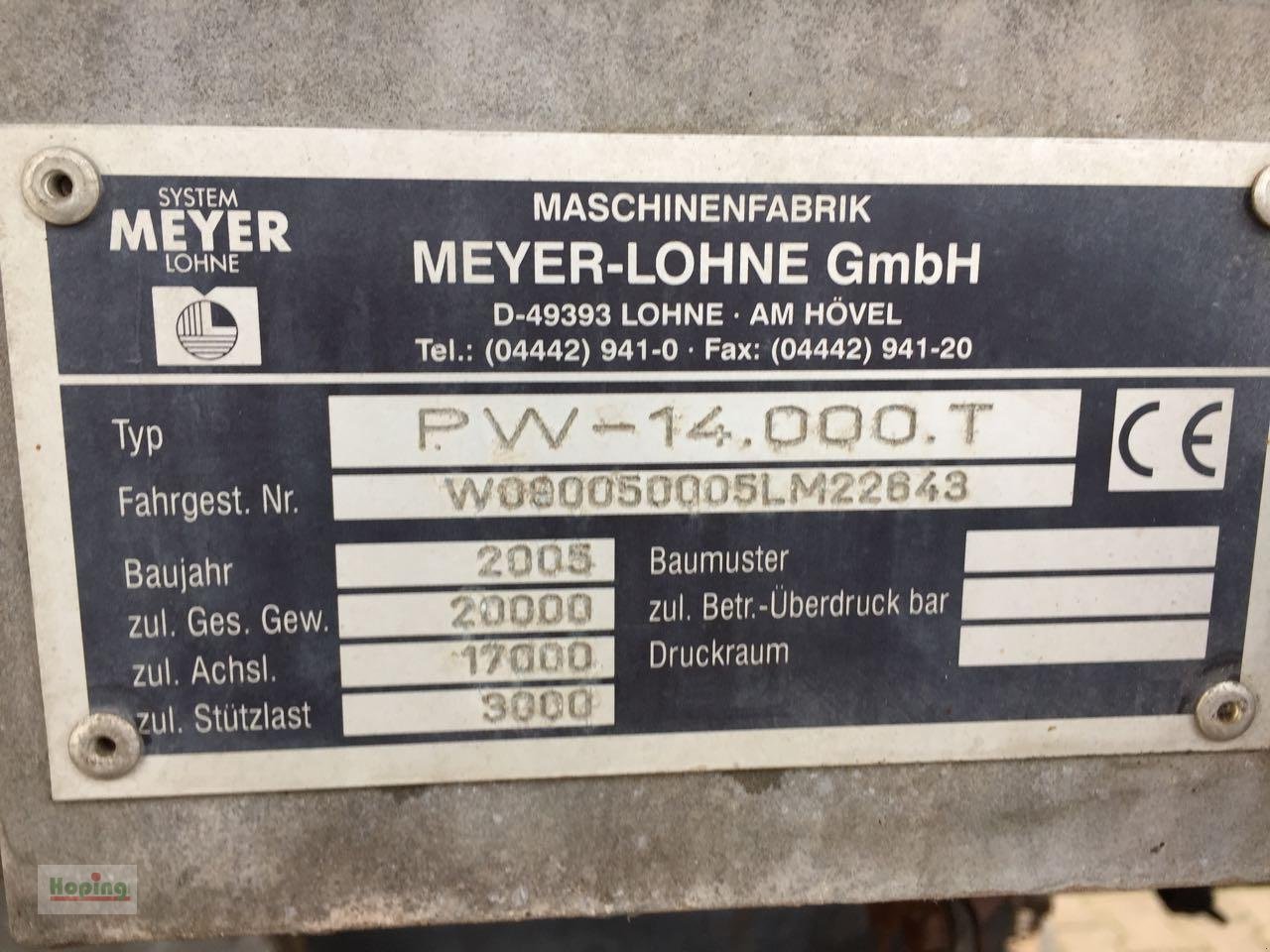 Pumpfass typu Meyer-Lohne PW 14000T, Gebrauchtmaschine w Bakum (Zdjęcie 16)