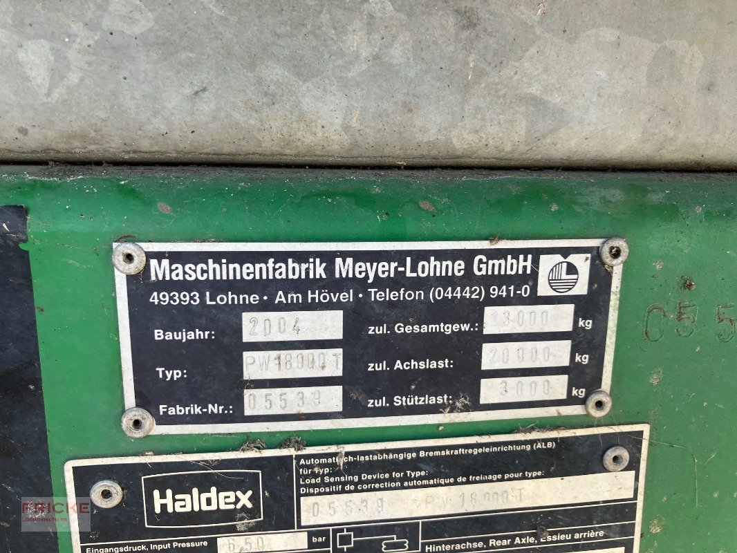 Pumpfass Türe ait Meyer-Lohne PW 18000 T, Gebrauchtmaschine içinde Bockel - Gyhum (resim 13)