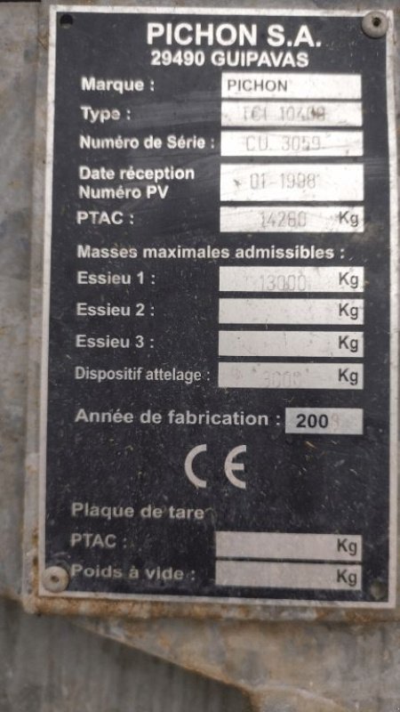 Pumpfass za tip Pichon TCI 10400, Gebrauchtmaschine u ENNEZAT (Slika 6)