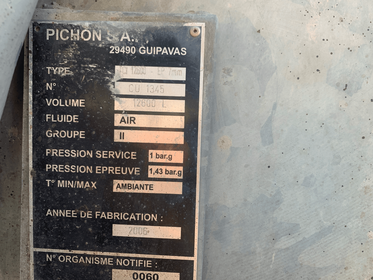 Pumpfass del tipo Pichon TCI 12600, Gebrauchtmaschine In TREMEUR (Immagine 6)