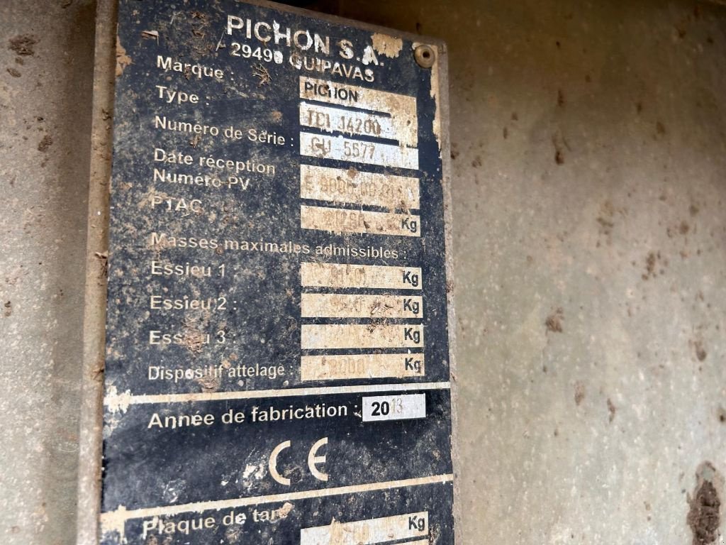 Pumpfass typu Pichon TCI 14200, Gebrauchtmaschine w JOSSELIN (Zdjęcie 5)