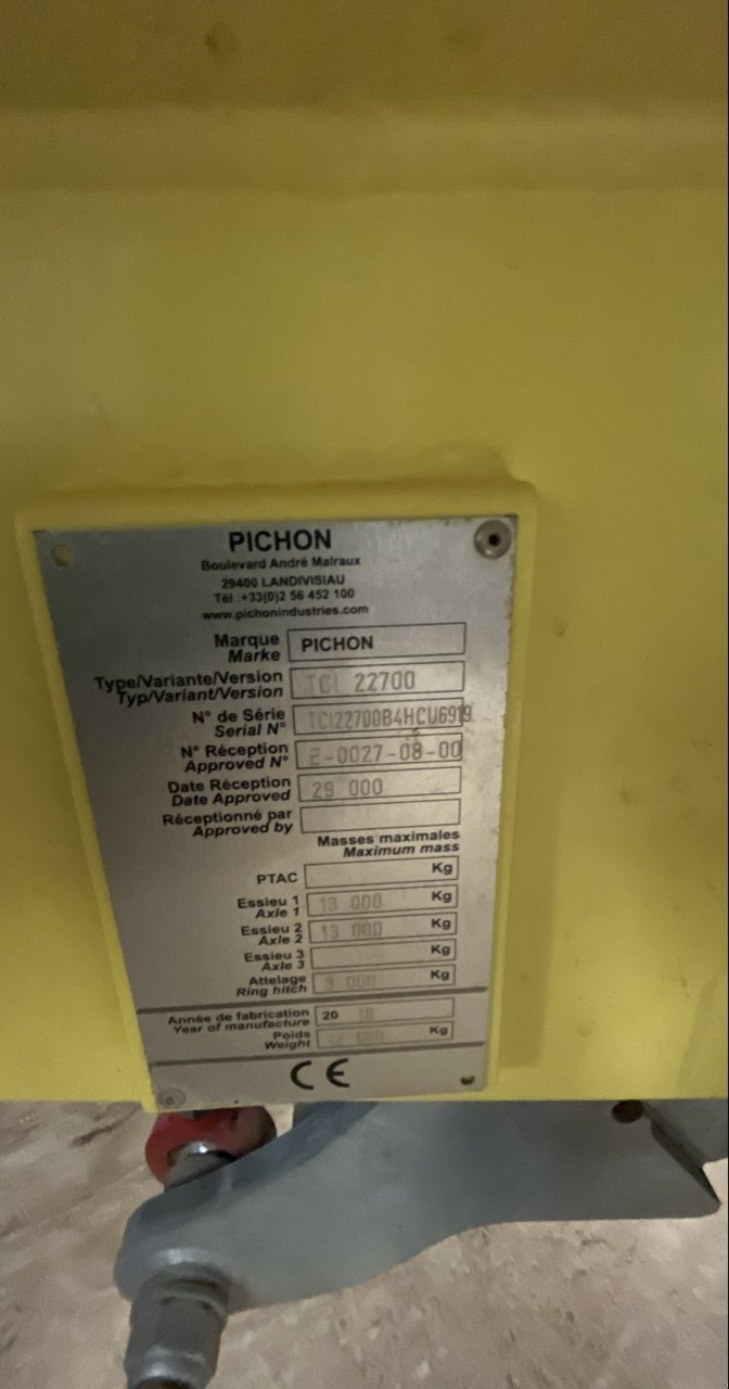 Pumpfass van het type Pichon TCI 22700, Gebrauchtmaschine in JOSSELIN (Foto 6)