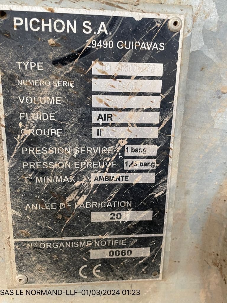 Pumpfass typu Pichon TCI26500, Gebrauchtmaschine w JOSSELIN (Zdjęcie 10)
