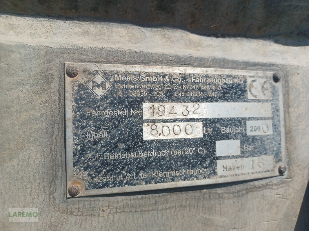 Pumpfass typu Streumix Pumptankwagen 8000 Liter Wasserfass, Gebrauchtmaschine v Langenwetzendorf (Obrázek 15)