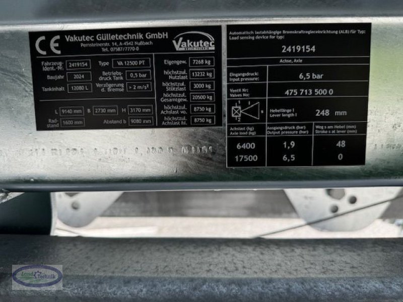 Pumpfass typu Vakutec VA 12500 PT Quick Service, Neumaschine w Münzkirchen (Zdjęcie 11)
