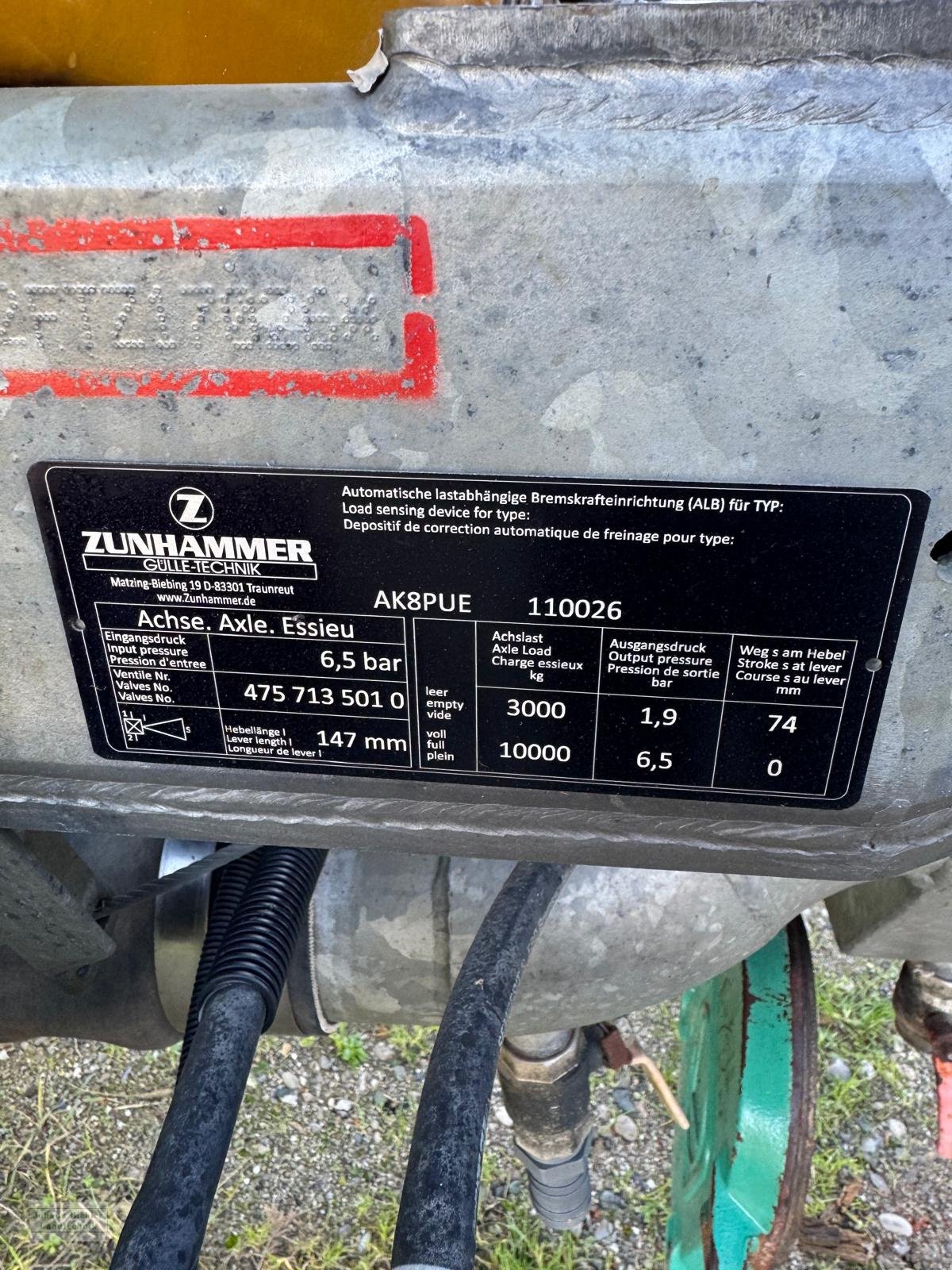 Pumpfass typu Zunhammer AK8PUE, Gebrauchtmaschine w Unterneukirchen (Zdjęcie 4)