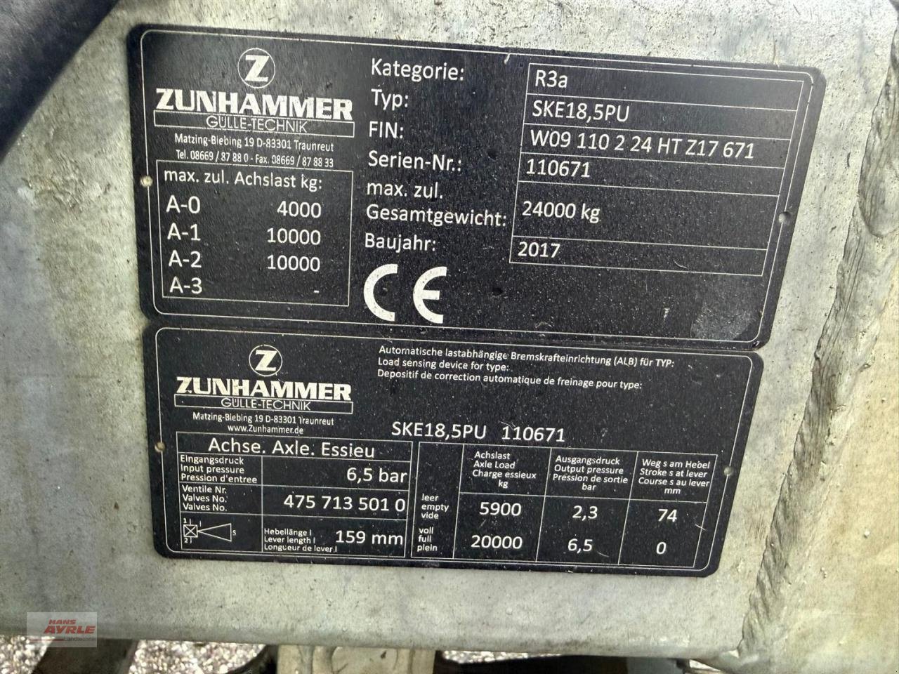 Pumpfass typu Zunhammer SKE 18,5 PU, Gebrauchtmaschine v Steinheim (Obrázek 21)