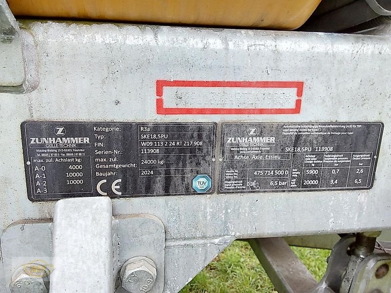 Pumpfass des Typs Zunhammer SKE 18,5 PUD, Neumaschine in Mühlhausen-Görmar (Bild 6)