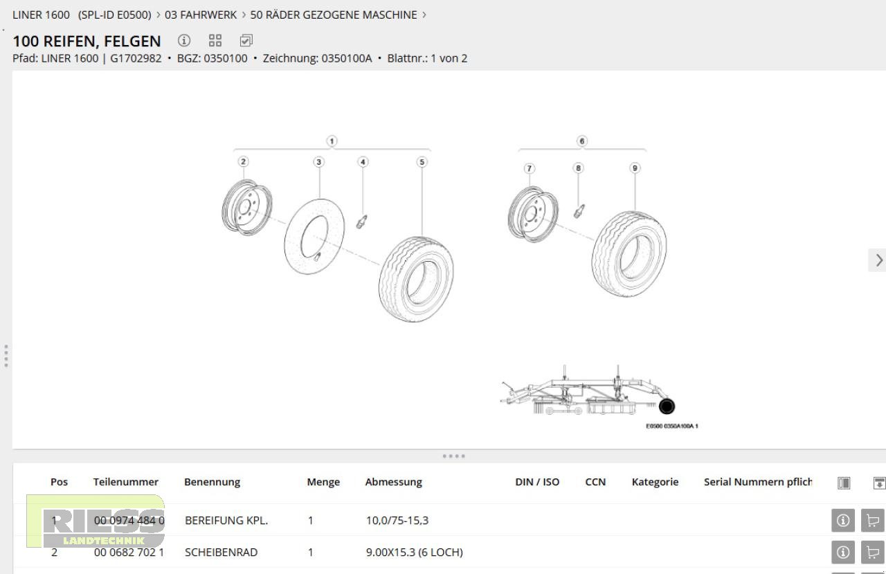 Rad от тип CLAAS 260/75-15.3  10.0/75-15.3 STARCO Kpl.-Räder, Neumaschine в Homberg/Ohm - Maulbach (Снимка 8)
