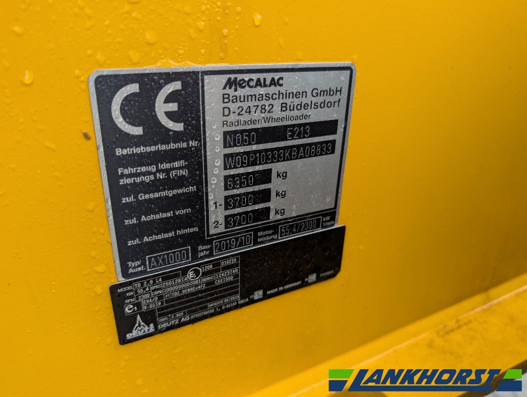 Radlader des Typs Ahlmann AX 1000, Gebrauchtmaschine in Emsbüren (Bild 18)