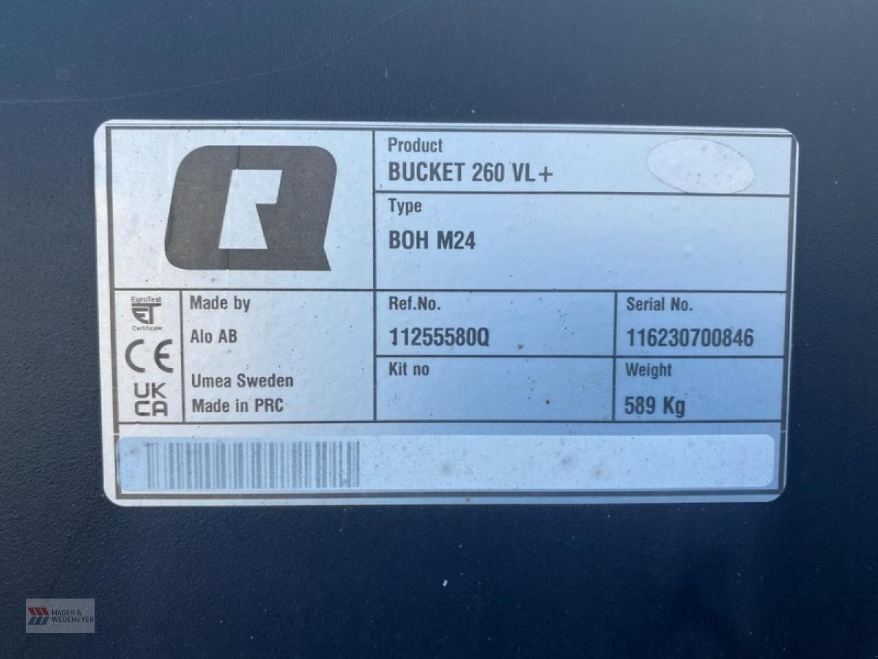 Radlader типа Alö VOLUMENSCHAUFEL 2600MM VL+ VOLVO, Neumaschine в Oyten (Фотография 5)