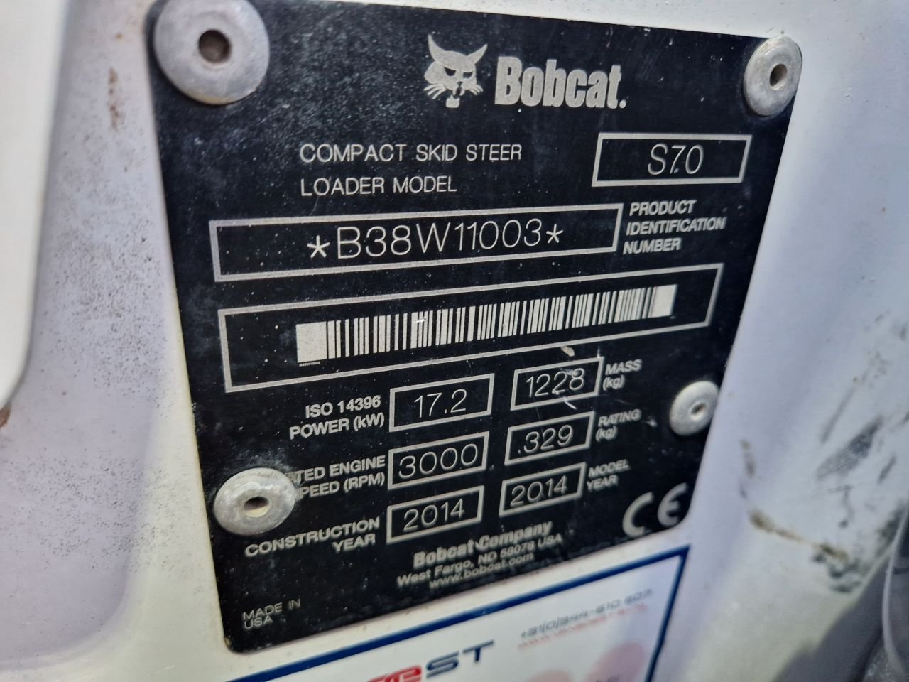 Radlader za tip Bobcat S70, Gebrauchtmaschine u Oirschot (Slika 6)