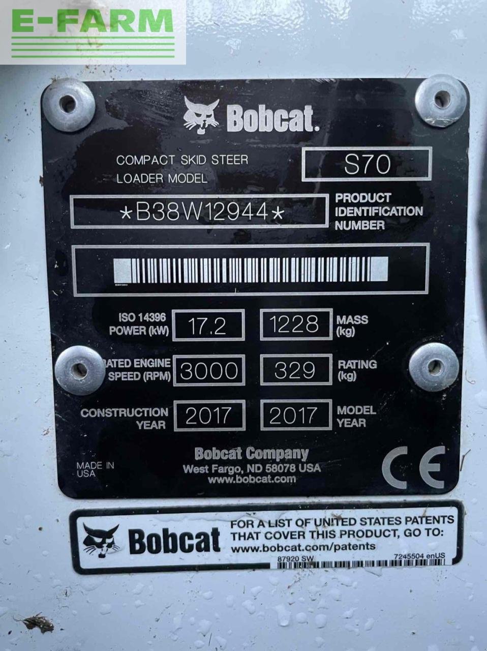 Radlader des Typs Bobcat valet de ferme s70 . bobcat, Gebrauchtmaschine in ST CLAIR SUR ELLE (Bild 9)