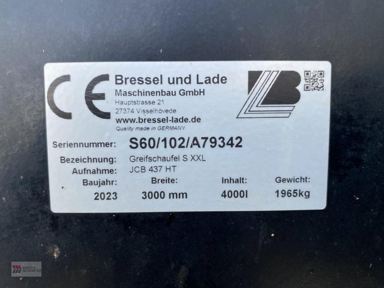 Radlader tip Bressel & Lade S-XXL 3000 GREIFSCHAUFEL VOLVO, Gebrauchtmaschine in Oyten (Poză 8)