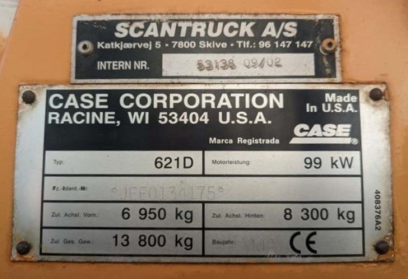 Radlader of the type Case IH 621D, Gebrauchtmaschine in Horsens (Picture 6)
