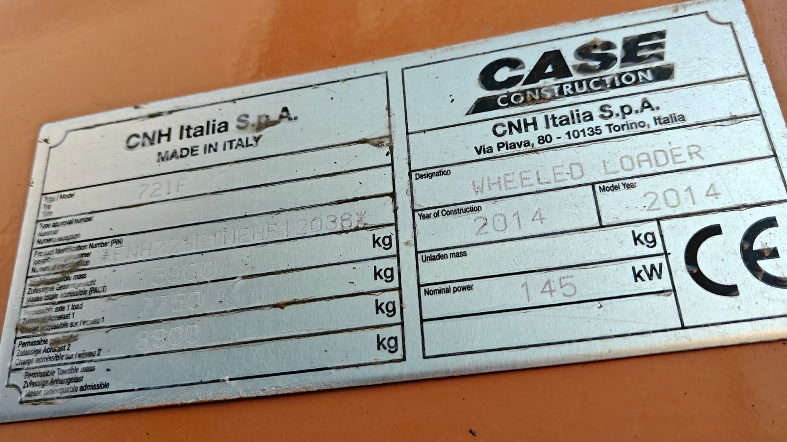 Radlader Türe ait Case IH 721F, Gebrauchtmaschine içinde Holstebro (resim 10)