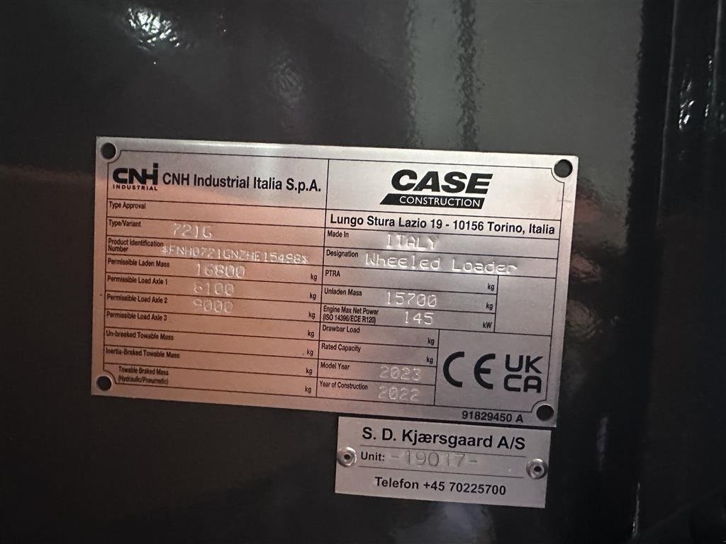 Radlader typu Case IH 721G2 // DEMO, Gebrauchtmaschine v Aalborg SV (Obrázok 6)