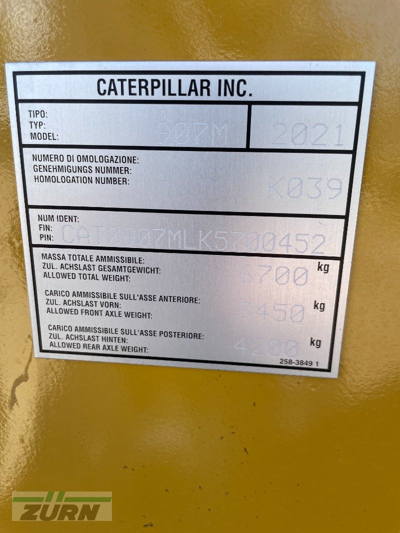 Radlader of the type CAT 907M, Gebrauchtmaschine in Merklingen (Picture 22)