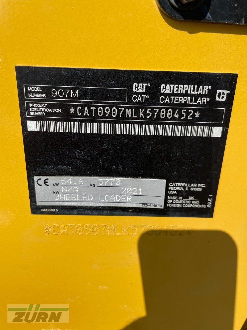 Radlader of the type CAT 907M, Gebrauchtmaschine in Merklingen (Picture 23)