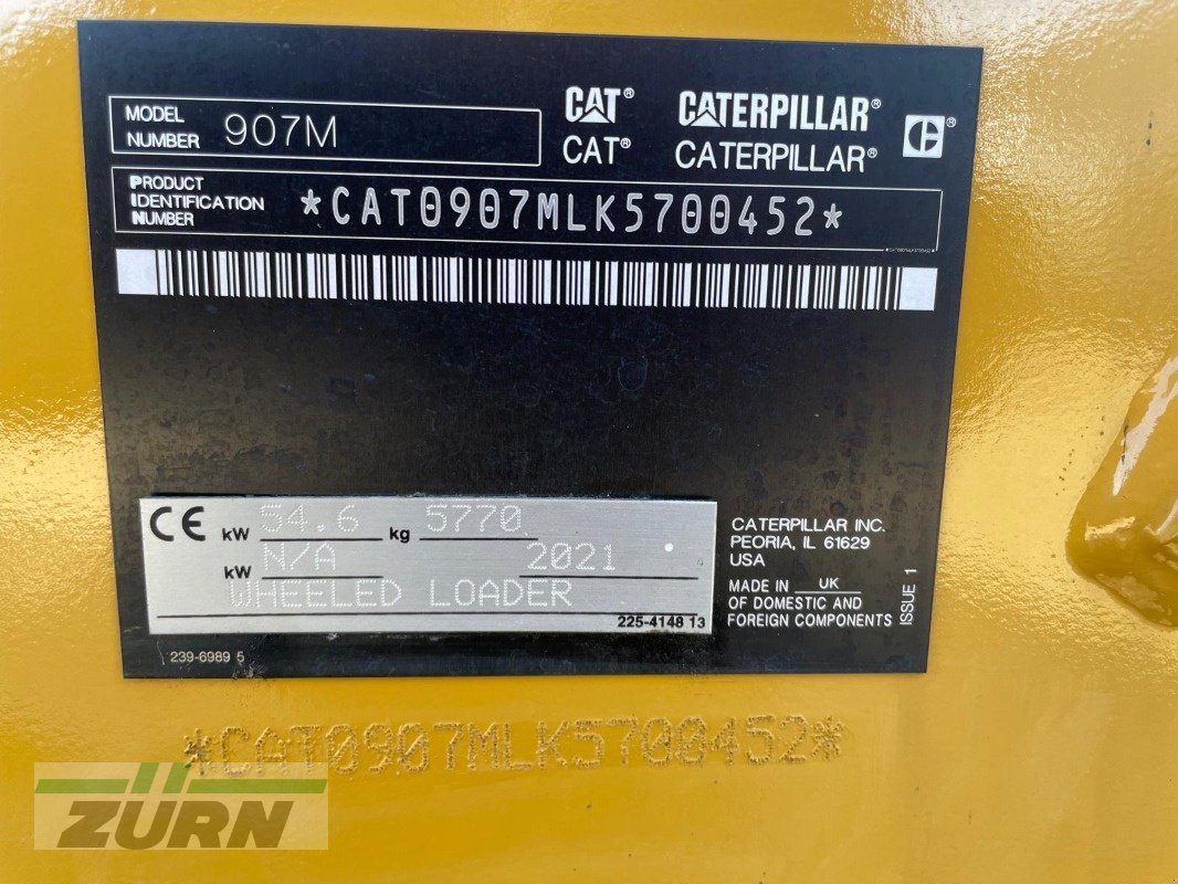 Radlader tip CAT 907M, Gebrauchtmaschine in Merklingen (Poză 26)