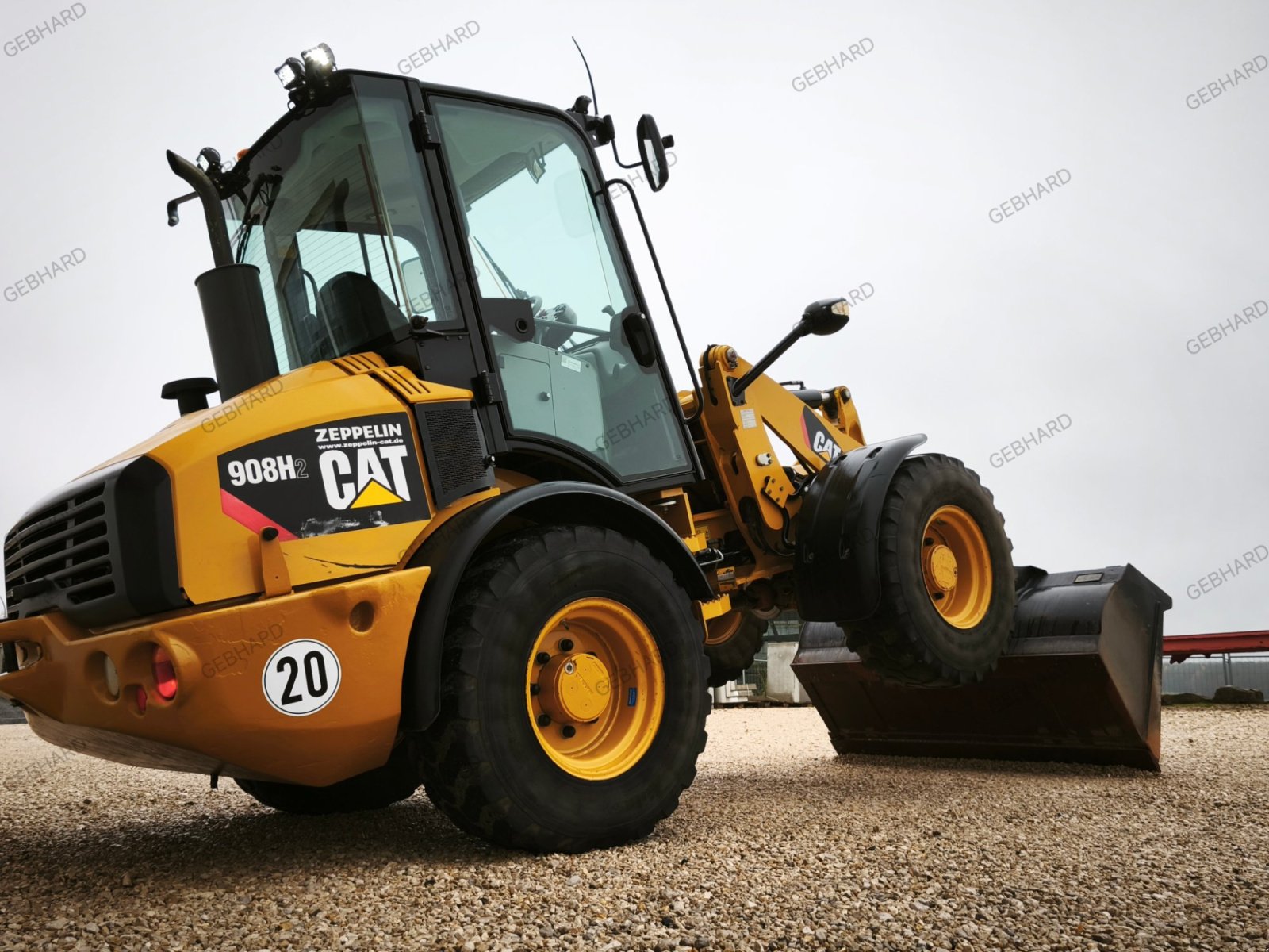 Radlader of the type Caterpillar 908 H2 mit Schaufel Paletten- Gabel Hoflader Cat, Gebrauchtmaschine in Großschönbrunn (Picture 8)