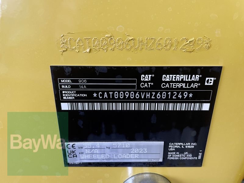 Radlader typu Caterpillar CAT 906-14A "T", Gebrauchtmaschine w Bamberg (Zdjęcie 27)