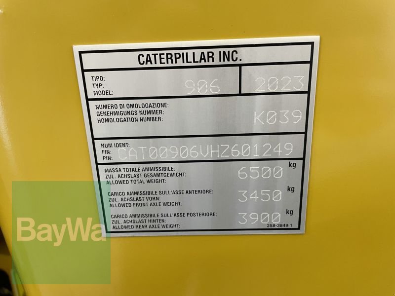 Radlader typu Caterpillar CAT 906-14A "T", Gebrauchtmaschine w Bamberg (Zdjęcie 26)