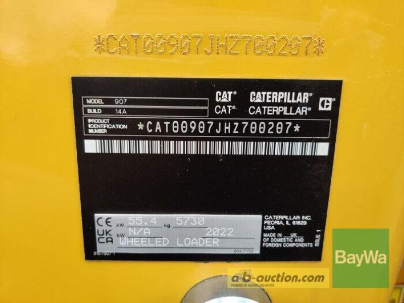 Radlader typu Caterpillar CAT 907, Gebrauchtmaschine v Obertraubling (Obrázek 4)