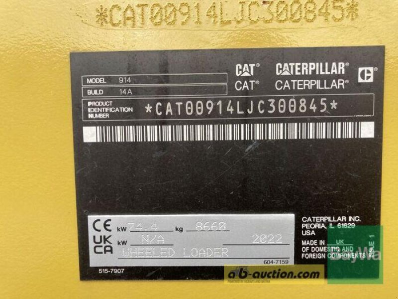Radlader des Typs Caterpillar CAT 914-14A, Vorführmaschine in Giebelstadt (Bild 13)