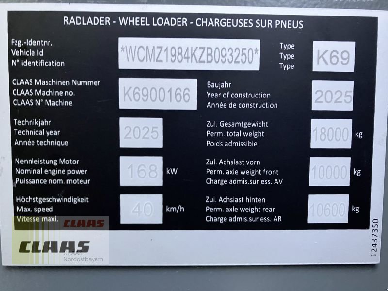 Radlader Türe ait CLAAS TORION 1611 P, Neumaschine içinde Schwend (resim 29)