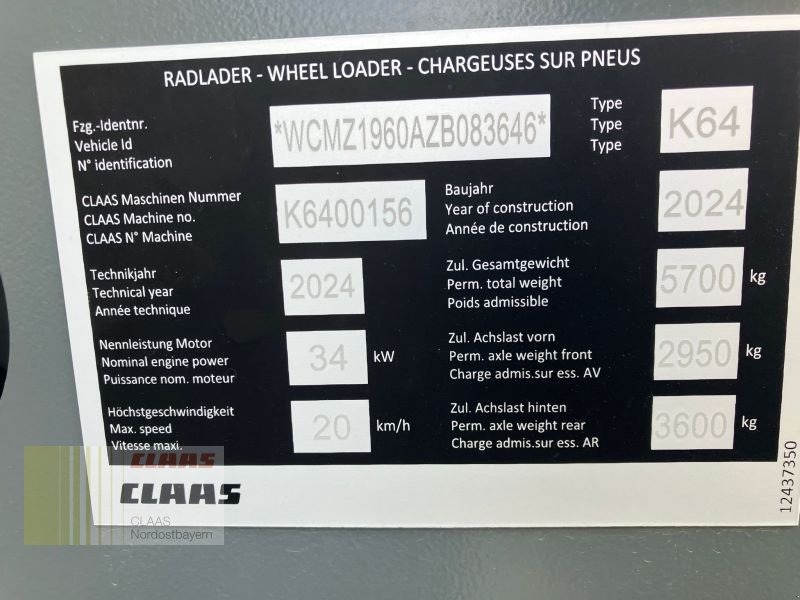 Radlader des Typs CLAAS TORION 530 AVO25, Neumaschine in Hof (Bild 10)