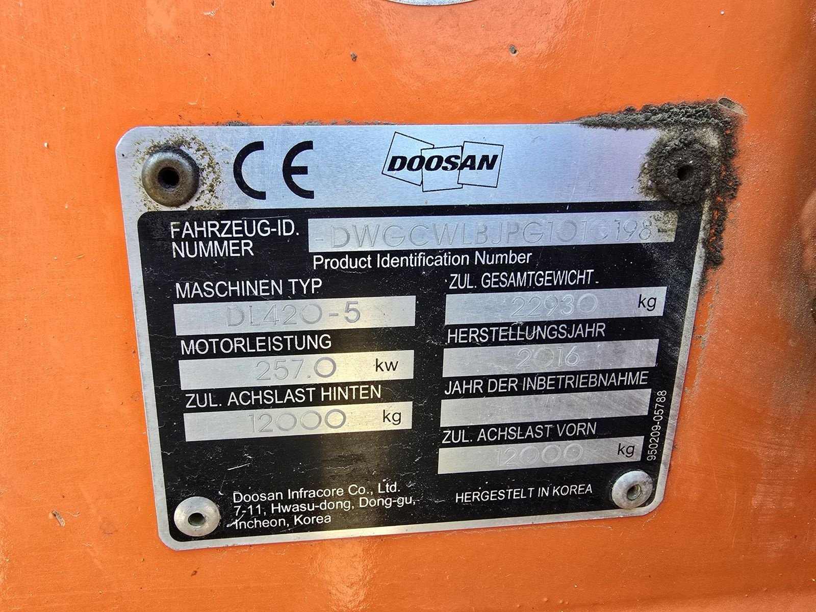 Radlader typu Doosan DL420-5, Gebrauchtmaschine v Gabersdorf (Obrázek 8)