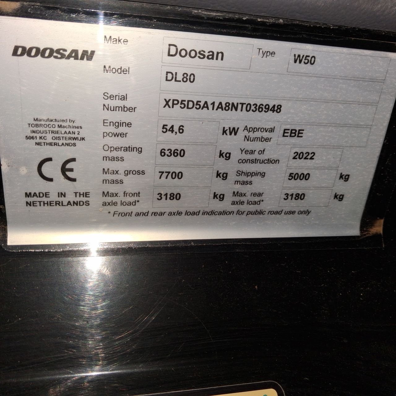 Radlader tipa Doosan DL80., Gebrauchtmaschine u Alblasserdam (Slika 5)