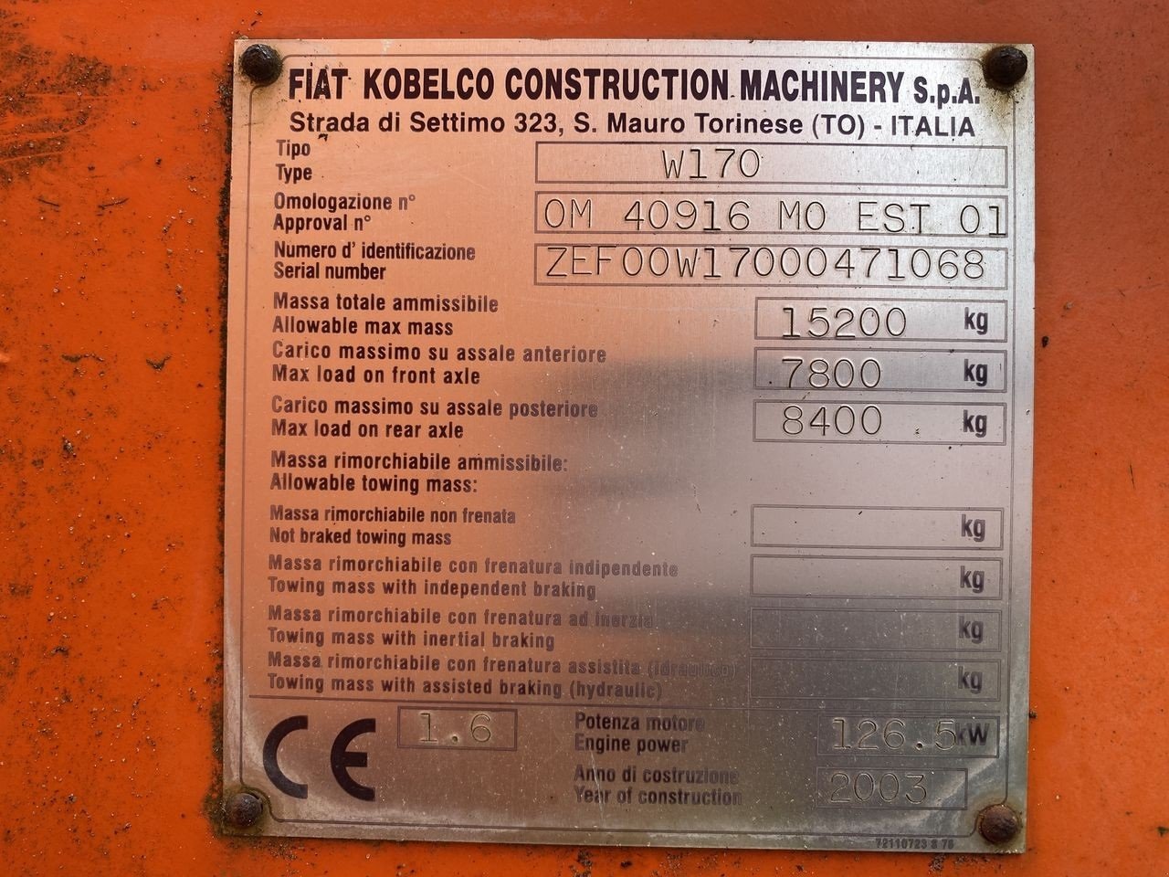 Radlader van het type Fiat Hitachi W170, Gebrauchtmaschine in Skive (Foto 12)