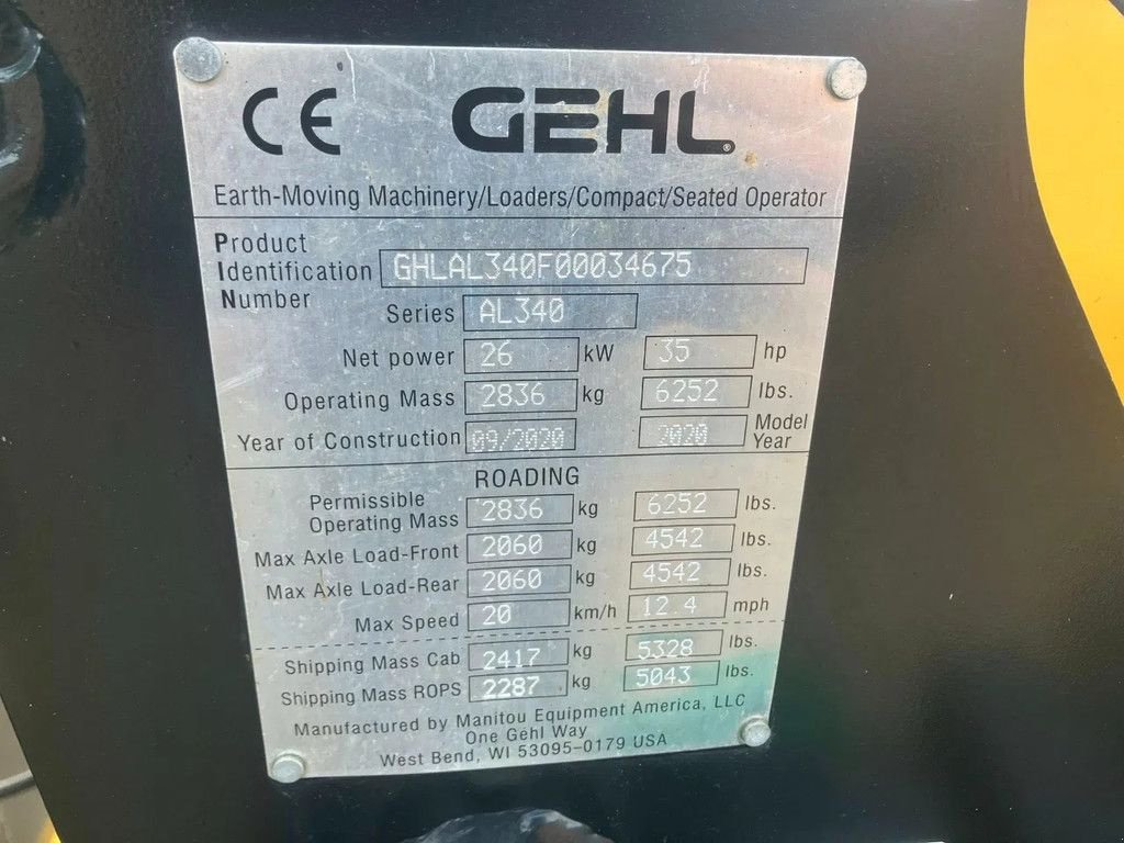 Radlader typu Gehl 340 Shovel Loader, Gebrauchtmaschine v Lunteren (Obrázek 5)