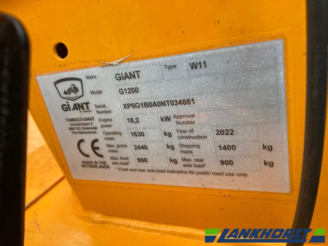 Radlader des Typs GiANT G 1200, Gebrauchtmaschine in Neuenhaus (Bild 8)