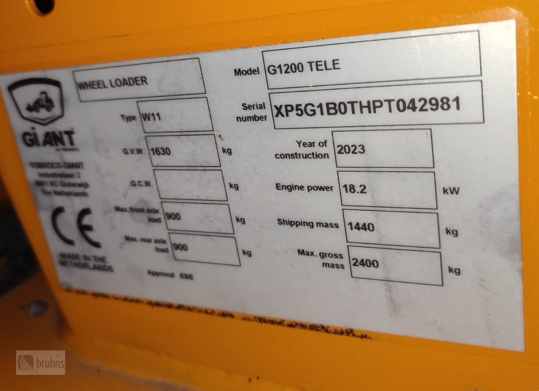 Radlader des Typs GiANT G1200 Tele-Teleskopradlader, Gebrauchtmaschine in Karstädt (Bild 6)