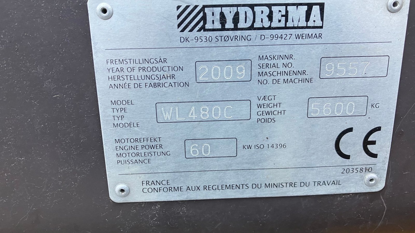 Radlader of the type Hydrema WL480 HYDREMA WL480, Gebrauchtmaschine in Horsens (Picture 5)