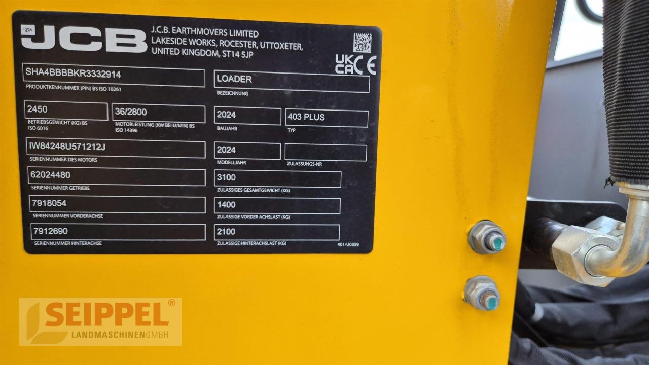 Radlader des Typs JCB 403 AGRI PLUS FSD EURO, Neumaschine in Groß-Umstadt (Bild 5)