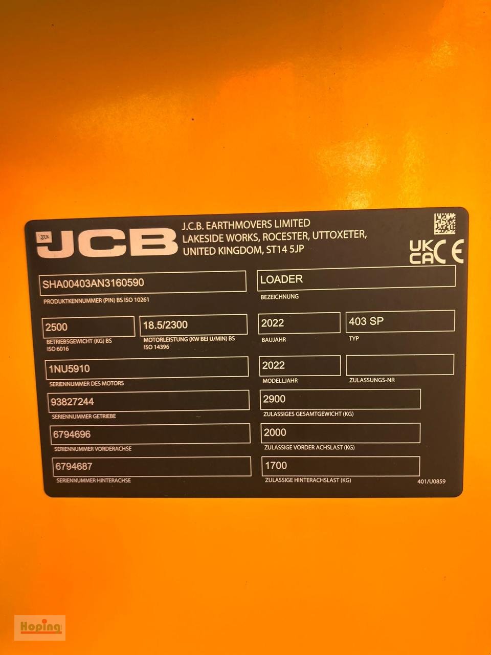 Radlader des Typs JCB 403 (Kabine), Gebrauchtmaschine in Bakum (Bild 11)