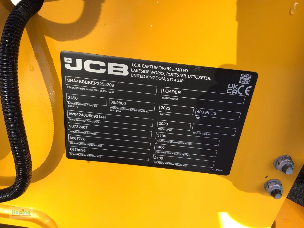 Radlader typu JCB 403 (Klappdach/Plus), Mietmaschine v Bakum (Obrázek 7)