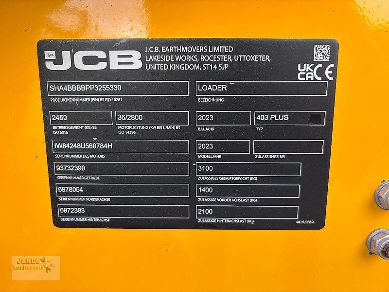 Radlader typu JCB 403 Plus, Gebrauchtmaschine v Geestland (Obrázek 14)